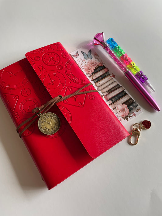 Crimson Red Bookish Stationery Gift Box